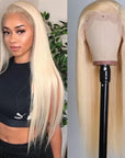 613 Blonde Lace Wigs Human Hair 150% Density Straight Hair ivyfreehair