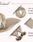 Indian Remy Flat Tip Hair Extension ivyfreehair